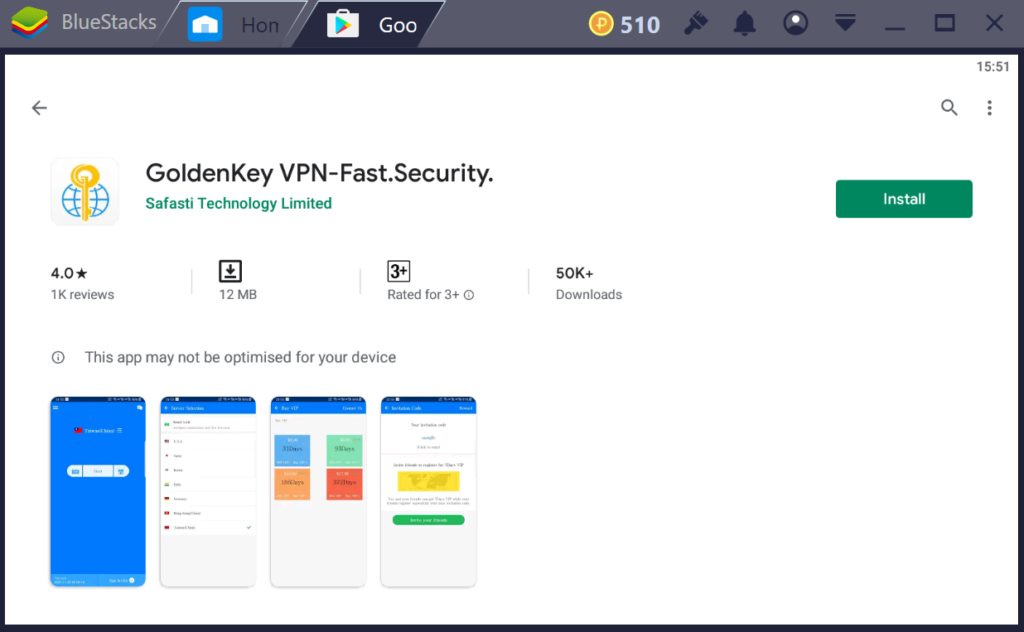 GoldenKey VPN for PC