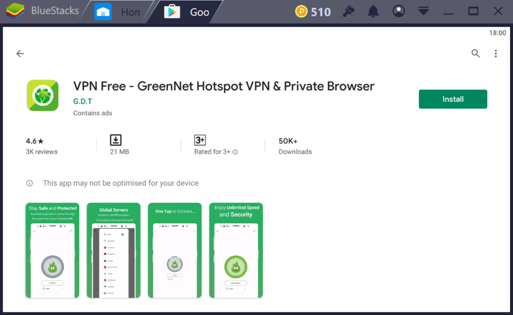 GreenNet Hotspot VPN for PC