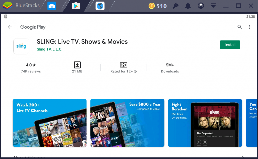 sling tv app download mac